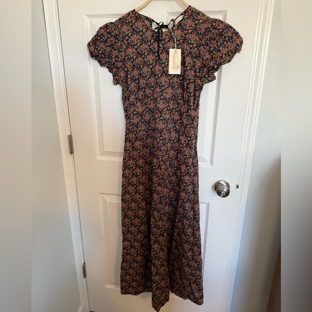 NWT Doen Rhodia Dress in Noir Forest Floral